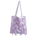 PURPLE　 satin ribbon tote bag