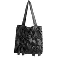 BLACK　 satin ribbon tote bag