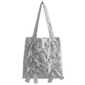 GRAY × MONOQLO FLOWER　 satin ribbon tote bag