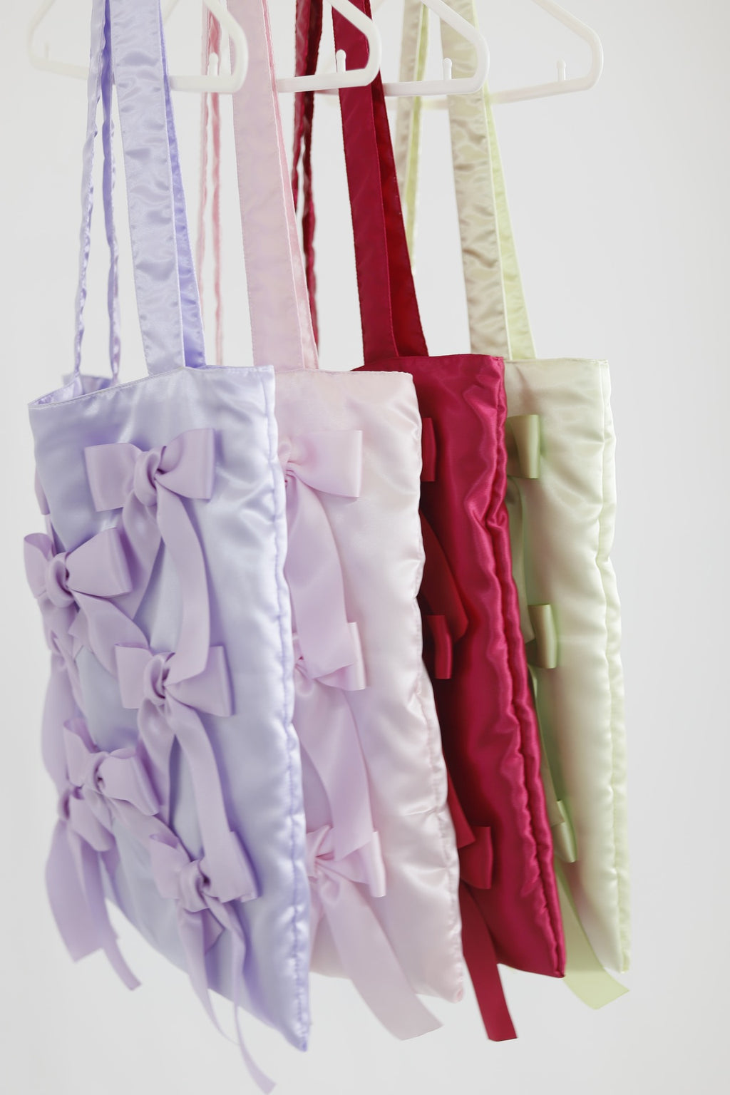 BEAUTY　satin ribbon tote bag